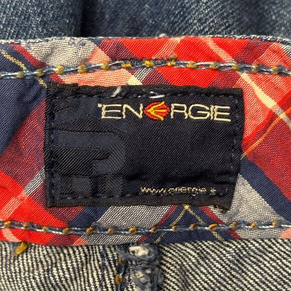 Vintage Energie Men Straight Jeans Size 33 Blue Denim Y2K Distressed D049 -26 - Picture 11 of 16